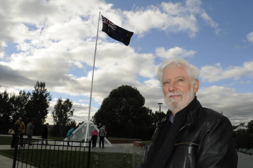 LEGACY: Henry Bialowas is proud to have designed Bathurst's flag staff. Photo: CHRIS SEABROOK 050915cfair7a