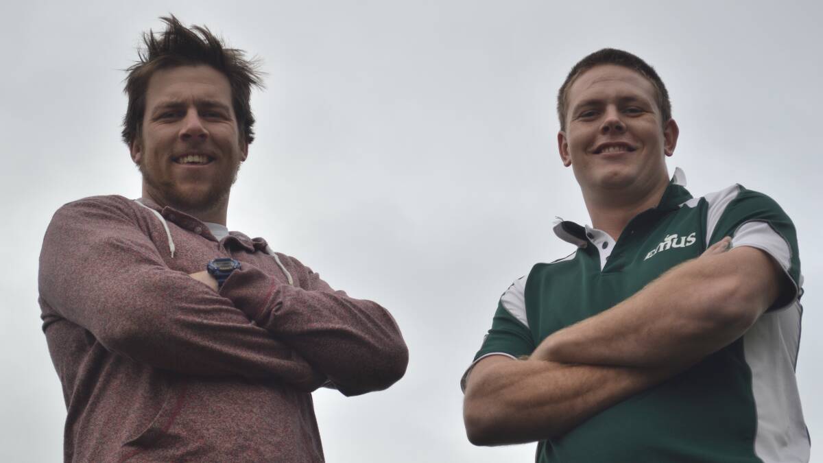 BROTHERLY LOVE: The McLeans, Scott and Sam, are relishing playing together in Emus' Blowes Clothing Cup side. 0722mfmcleans2