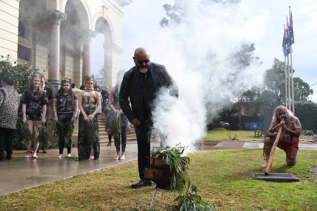 A smoking ceremony was held as part of the official opening. Picture by Amy McIntyre