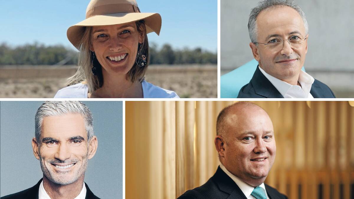 The 2021 Australian of the Year nominees for NSW: clockwise from top left, Grace Brennan, Andrew Denton, Shane Fitzsimmons and Craig Foster.