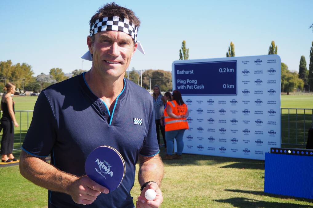 BREAK POINT: Tennis legend Pat Cash was in Bathurst yesterday to promote the importance of taking a break from driving every two hours.