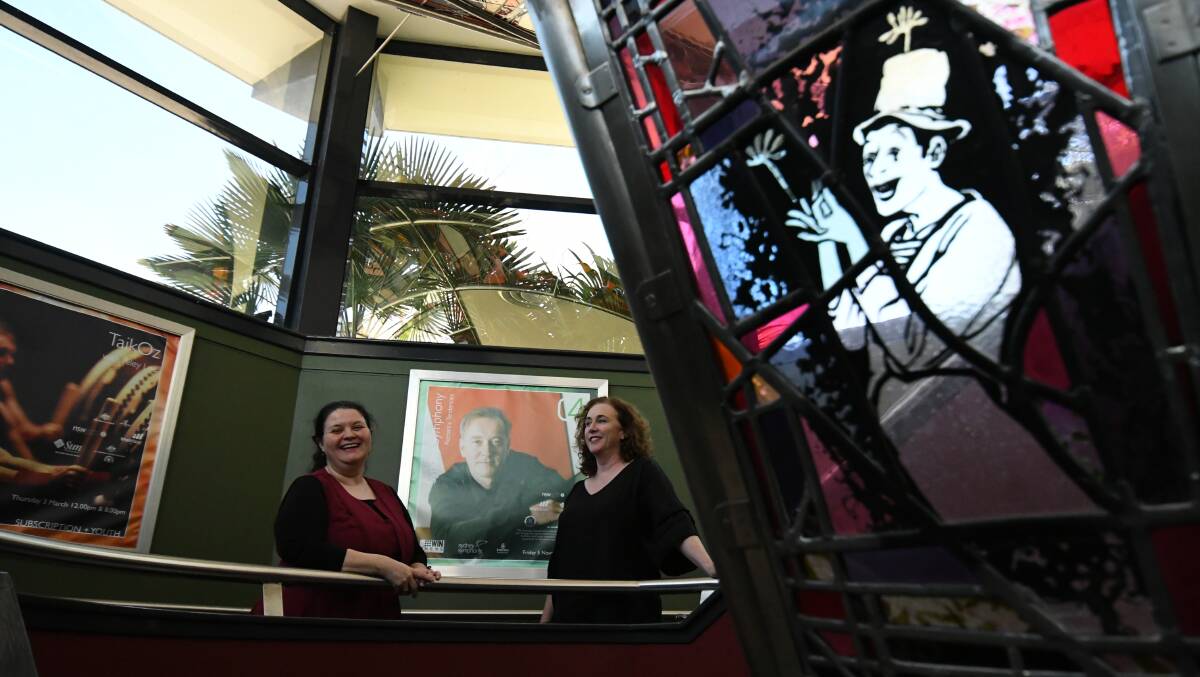 VITAL BOOST FOR THE ARTS: BMEC acting centre manager Kylie Shead with BRAG director Sarah Gurich. Photo: CHRIS SEABROOK