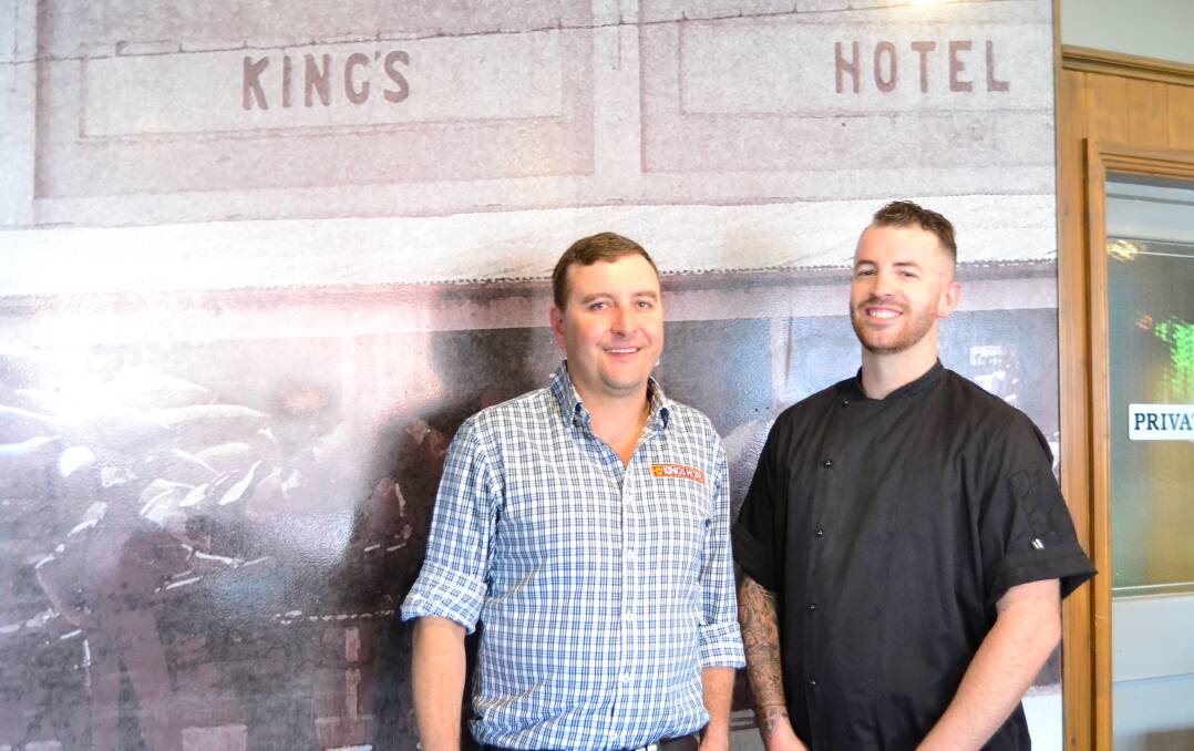 FIT FOR KINGS: Manager Tim Fagan and head chef/restaurant owner Stuart Peel are thrilled about the Kings Hotel's recognition at this year's AHA NSW Awards for Excellence. Photo: SAM BOLT 110518sbkings