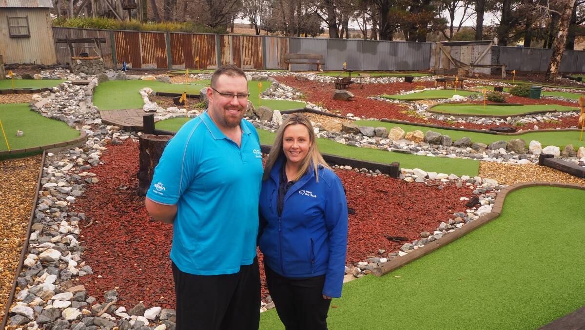 BOOKED UP: NRMA Bathurst Panorama Holiday Park managers Chris and Keiran McKeig are expecting another busy weekend for local tourism. Photo: SAM BOLT