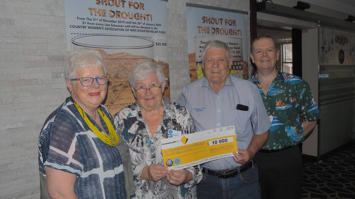 A GOOD START: Country Women's Association of NSW's Helena Donaldson and Gina Barnier with Bathurst RSL Club's Ian Miller and Peter Sargent. Photo: SAM BOLT