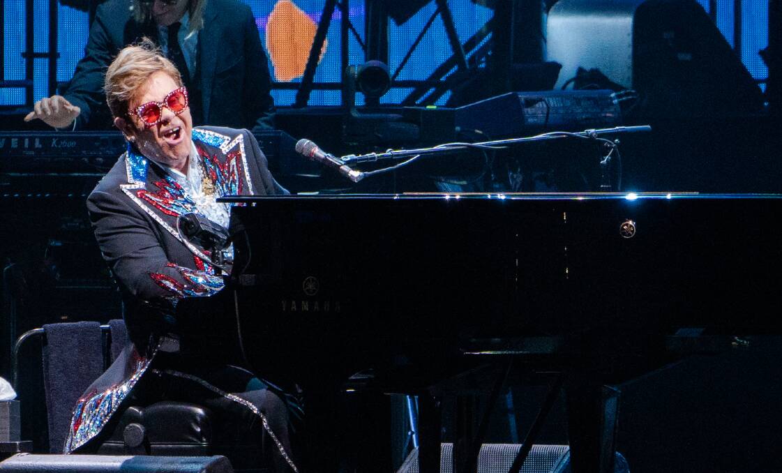 ROCKET MAN: Sir Elton John on stage at Hope Estate in the Hunter Valley earlier this month as part of his farewell tour. Photo: PAUL DEAR