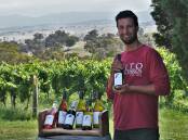 FULL OF FLAVOUR: Sam Renzaglia with a selection of his self-cultivated di Renzo wines. Photo: CHRIS SEABROOK 