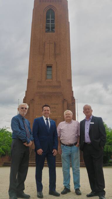 PRESERVATION GRANT: Architect Henry Bialowas, Bathurst MP Paul Toole, RSL Sub-Branch president David Mills and mayor Bobby Bourke. Photo: SAM BOLT