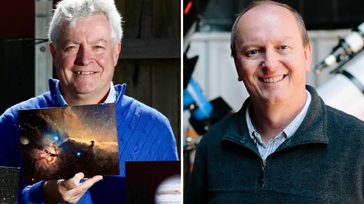 LOUD SOUND: Keen astronomers Niall MacNeill [left] and Ray Pickard [right] observed a unusually loud noise at 6.10pm Saturday from their properties at Wattle Flat and Billywillinga respectively, of which they now believe to be the sound wave from the major volcanic eruption in Tonga earlier that day.