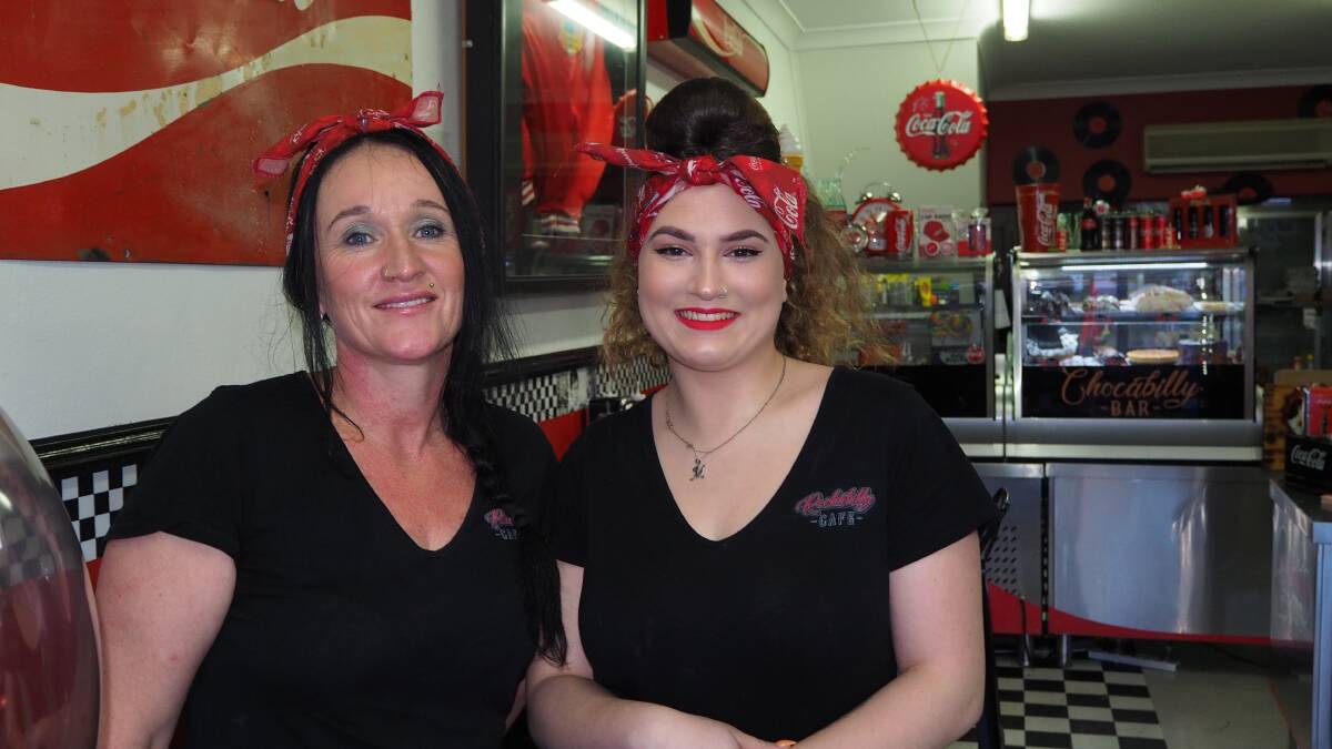 ON THE MOVE: Rockabilly Cafe owner Tania Warner and staff member Amanda Gaal.