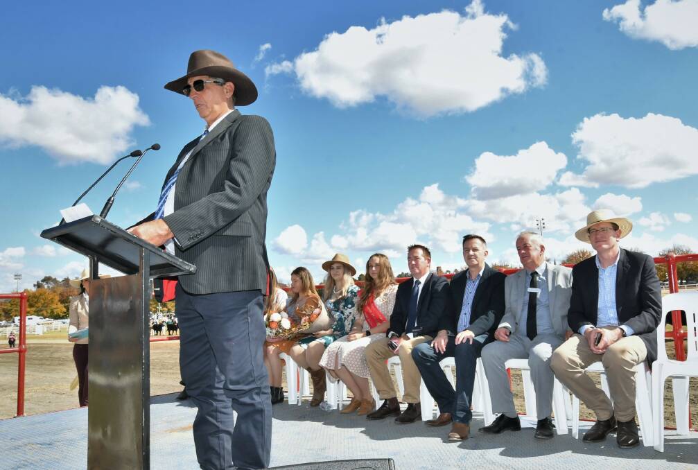 LAUNCH: Bathurst Agricultural, Horticultural and Pastoral Association president Col McPhee officially opens the Royal Bathurst Show on Saturday. Photo: CHRIS SEABROOK