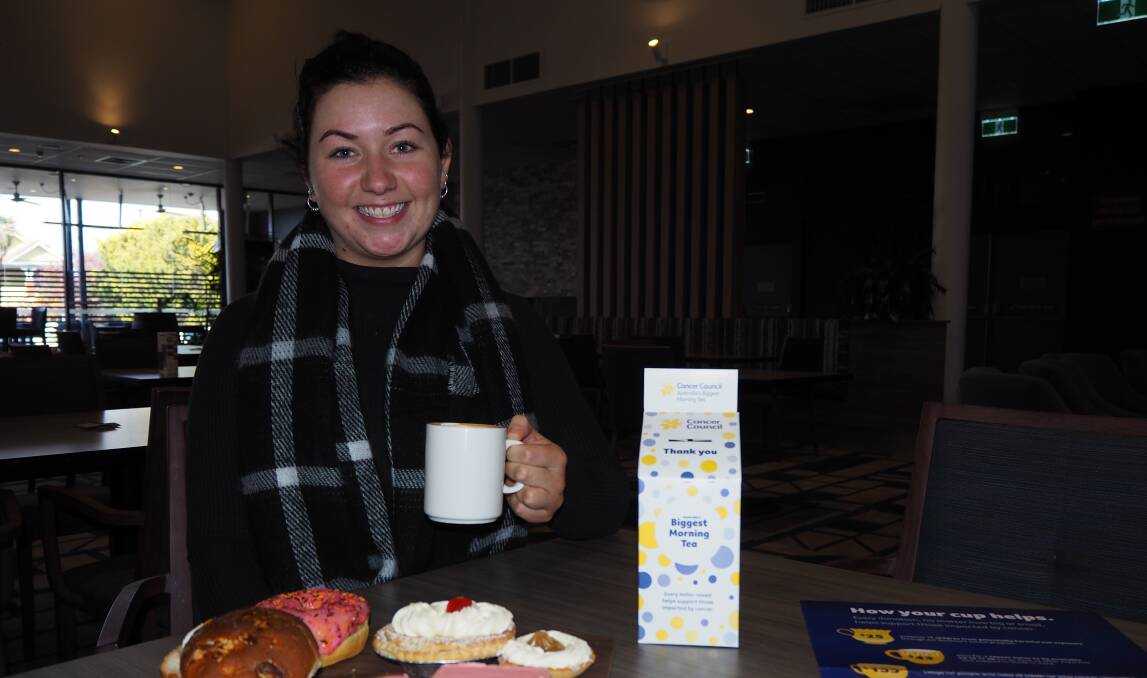 MORNING TEA FOR CHARITY: Panthers Bathurst promotions and marketing assistant McKenzee Newton. Photo: SAM BOLT 052019sbpant1