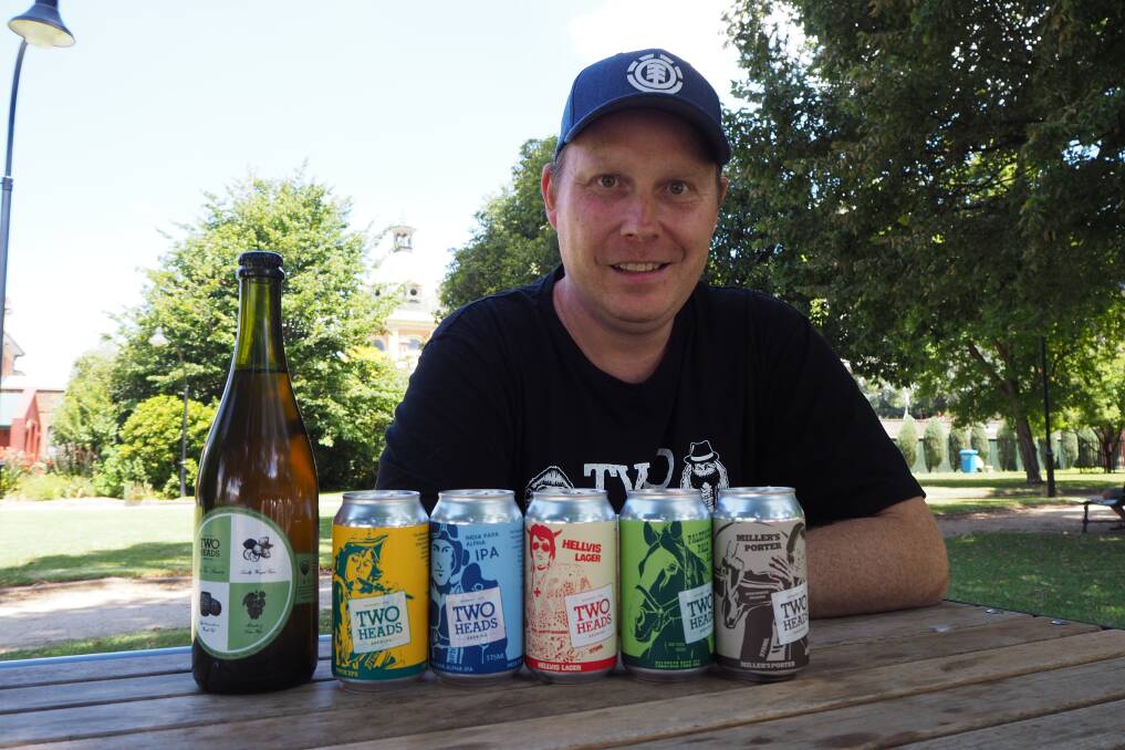 ONWARDS AND UPWARDS: Two Heads Brewing co-founder Campbell Hedley is excited to see the continued growth of the brand as it prepares for a new home. Photo: SAM BOLT