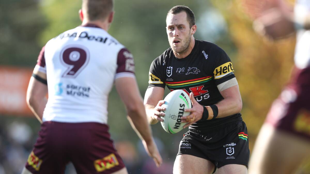 LOCK: Penrith's Isaah Yeo in action at Carrington Park. Photo: PHIL BLATCH