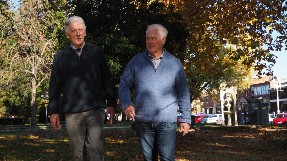 WALK ON: Roger Hayman and Roger Thomas are promoting the role of regular walking and physical activity in maintaining a healthy well-being.