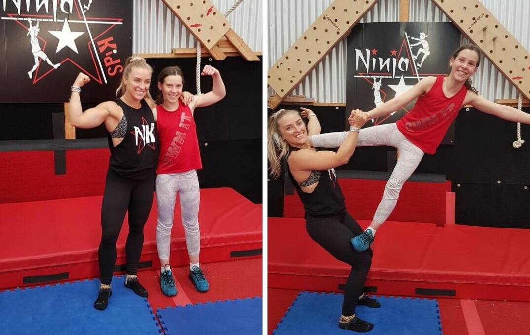 DISCO NINJA: Soraya Keen with Australian Ninja Warrior contestant Betsy Burnett. Photos: SUPPLIED