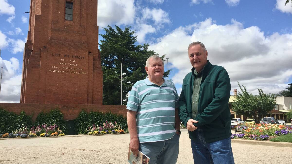 VETERANS: Bathurst RSL Sub Branch president David Mills and historian Andrew Fletcher believe greater recognition is needed for modern military personnel.