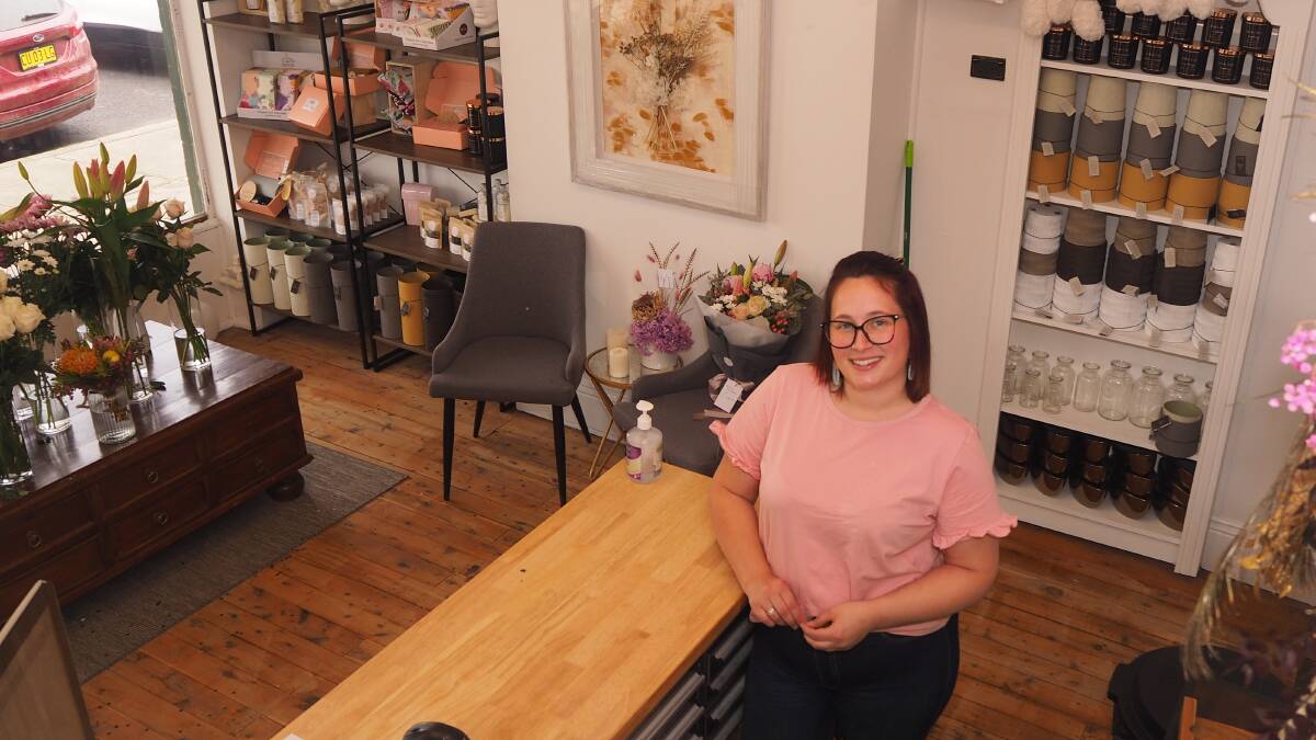 COLLABORATIVE SPACE: Ivory Rose Botanicals owner Maddie Veitch inside The Burrow on Russell Street. Photo: SAM BOLT