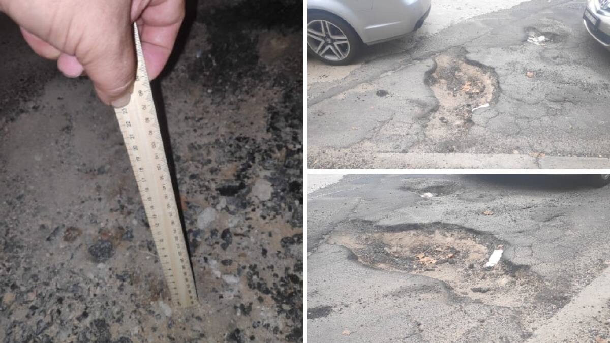 WORN OUT: The pothole in Evans Lane prior to getting fixed last week. Photos: SUPPLIED
