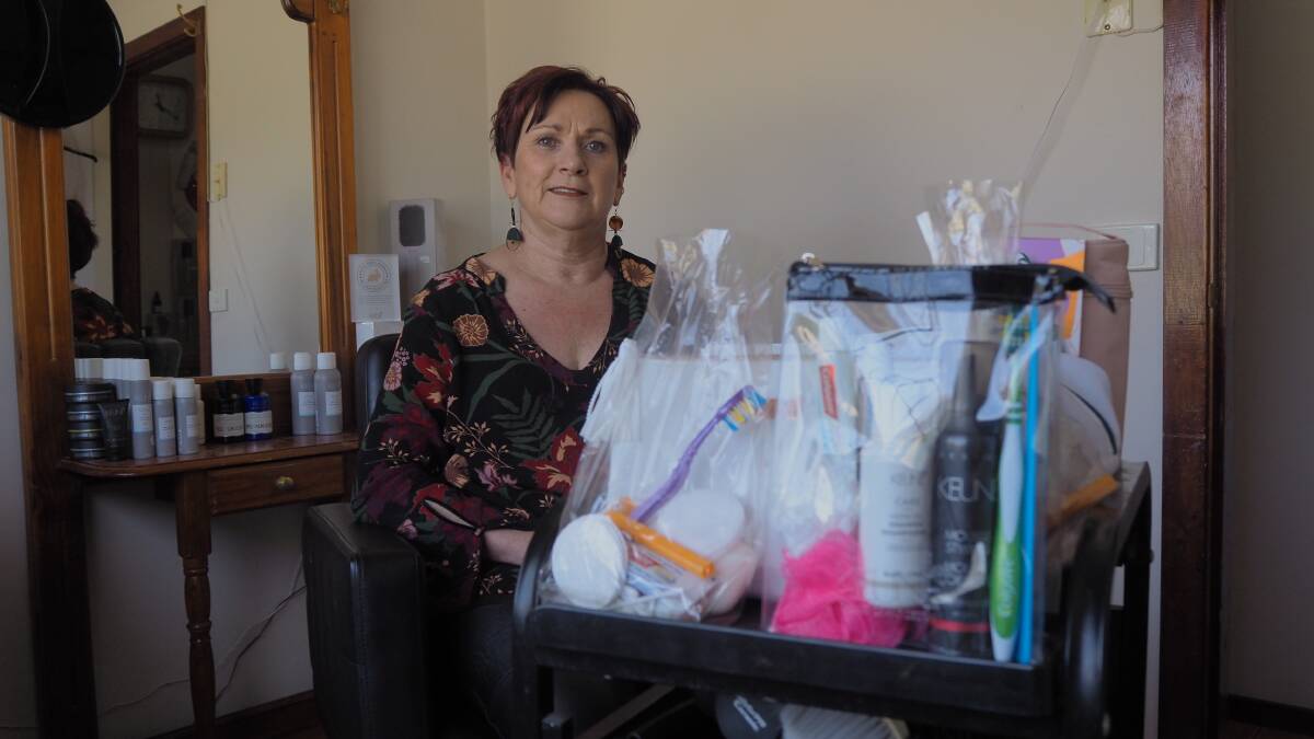 SUPPORT: Hair Razing owner Natalie Daymond has put together toiletry packages to assist those who have been affected by bushfires on NSW's mid-north coast.