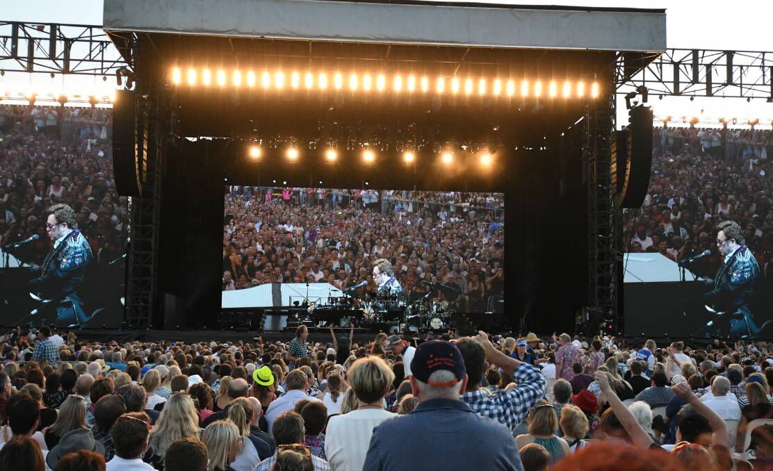 TALKING POINTS: Bathurst Regional Council has commissioned a survey into the impact of Sir Elton John's concert on the local economy. Photo: CHRIS SEABROOK