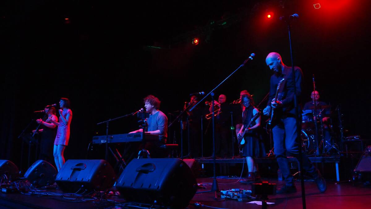 NINE-PIECE BAND: The Safety of Life at Sea perform at BMEC on Wednesday night. Photo: SAM BOLT