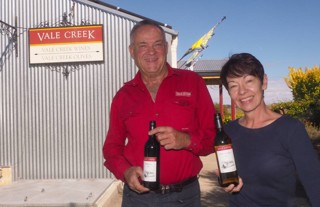 CULTIVATORS: Gerard and Jacqui Woods are the new owners of Vale Creek Wines at Cow Flat, succeeding Tony Hatch and Liz McFarland. Photo: SAM BOLT