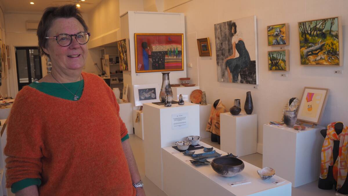 T.arts Gallery member Karin Smith inside the gallery's new location at 75 Keppel Street. Picture: Sam Bolt