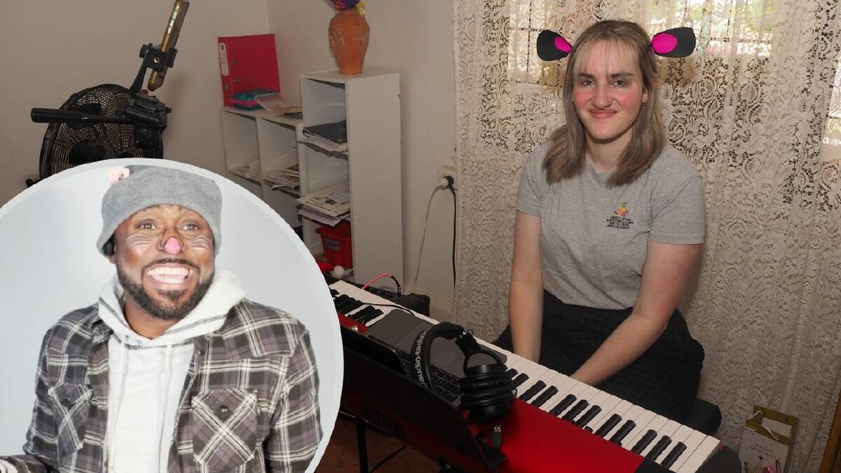 BRUSH WITH FAME: Bathurst musician Gabbi Bolt's original song, 'Trash Is Our Treasure', was performed by prominent American actor Wayne Brady [inset] in the Broadway/TikTok production 'Ratatouille the Musical'.