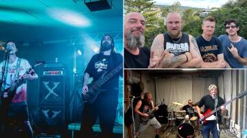 Dubbo metal mainstays Extractor [left] will be joined by seasoned Sydney group Hazmat [top right] and Newcastle's Age of Innocence [bottom right] for an upcoming gig at The Farmers Arms on June 25.