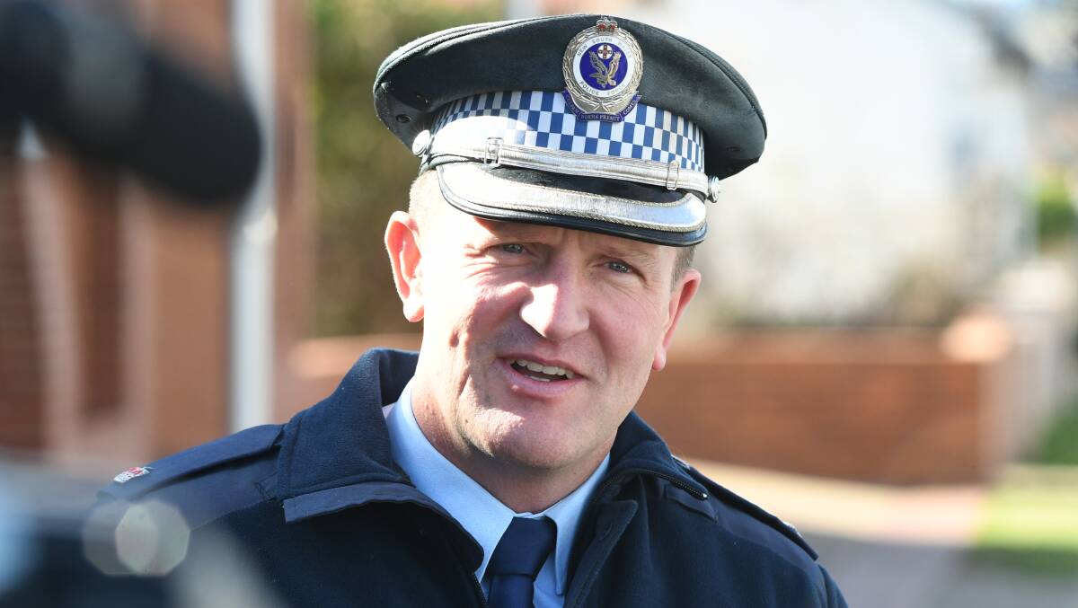 COME FORWARD: Chifley Police District crime manager, Detective Chief Inspector Luke Rankin is encouraging anyone with information on Monday night's crime spree to contact Crime Stoppers. Photo: CHRIS SEABROOK
