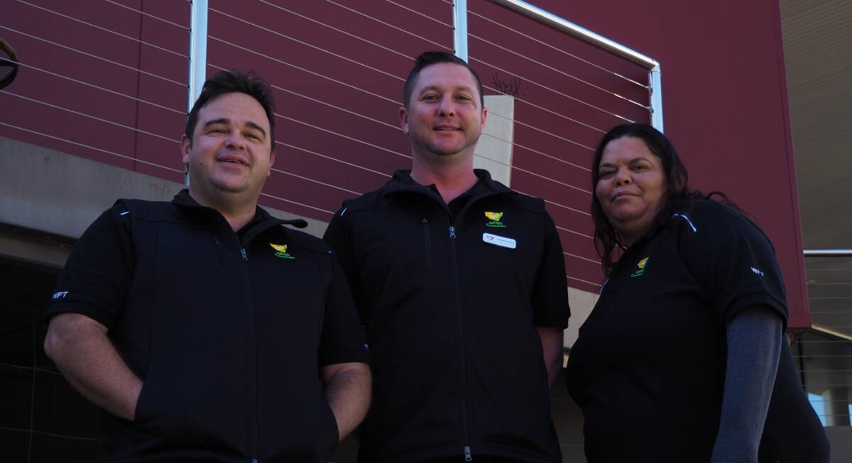 CRUCIAL SKILLS: Condobolin's Anthony Holmes, Grenfell's Chad White and Lake Cargelligo's Bonnie Fell have been training towards becoming mental health support workers in their respective communities. Photo: SAM BOLT