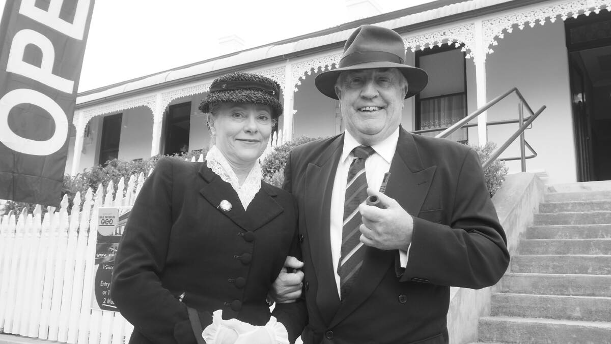 Melissa Docker and Vince Melton in costume as Elizabeth and Ben Chifley at the Chifley Home and Education Centre. Photo: SAM BOLT