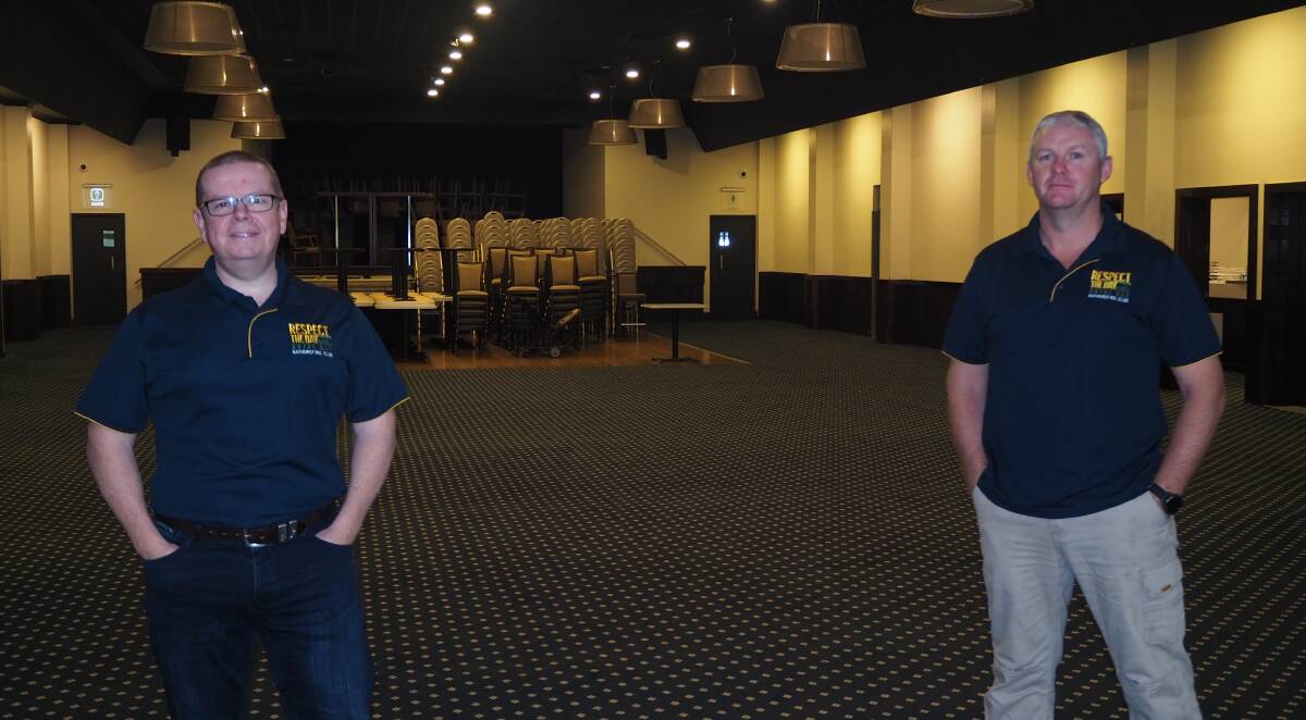 WORK IN PROGRESS: Bathurst RSL Club general manager Peter Sargent and operations manager Mark Burns. Photo: SAM BOLT