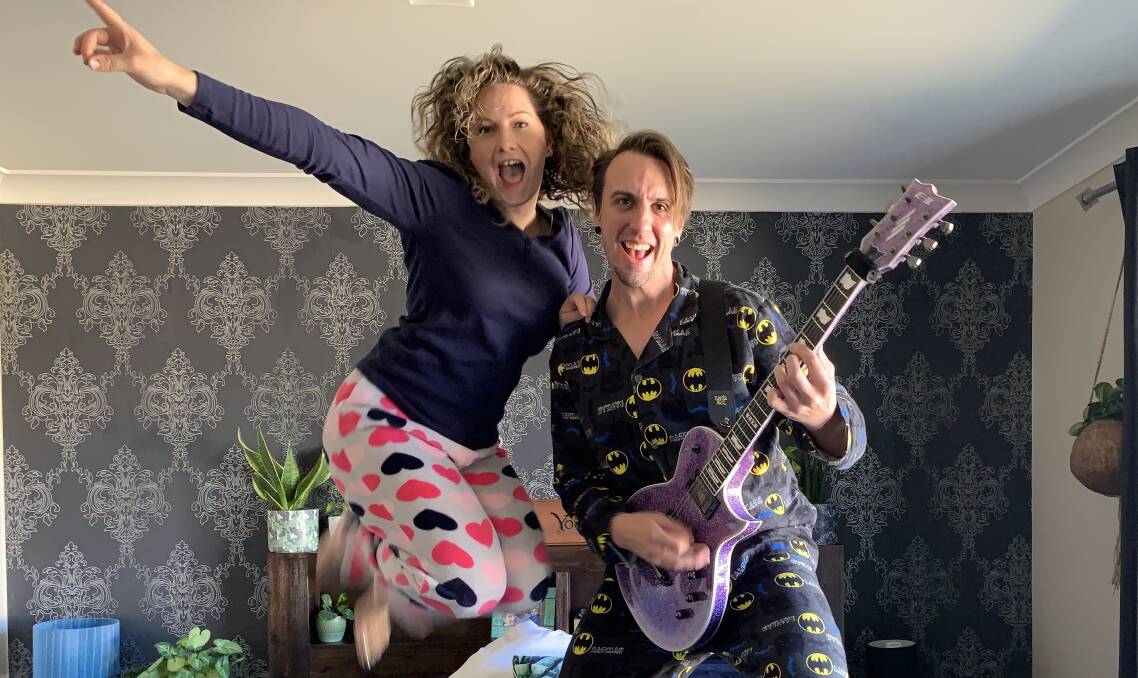 JIM-JAM: Momentum's Lauren Hagney and Dave Webb are inviting the community to 'rock out' in pyjamas during their online gig this Saturday.