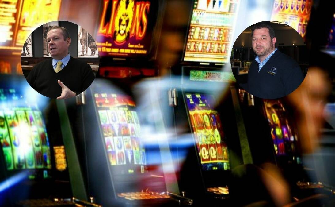 PROS AND CONS: Bathurst RSL general manager Peter Sargent [inset left] and Panthers Bathurst general manager John Fearnley [inset right] agree a clearer picture is needed around the state goverment's cashless pokies proposal. 