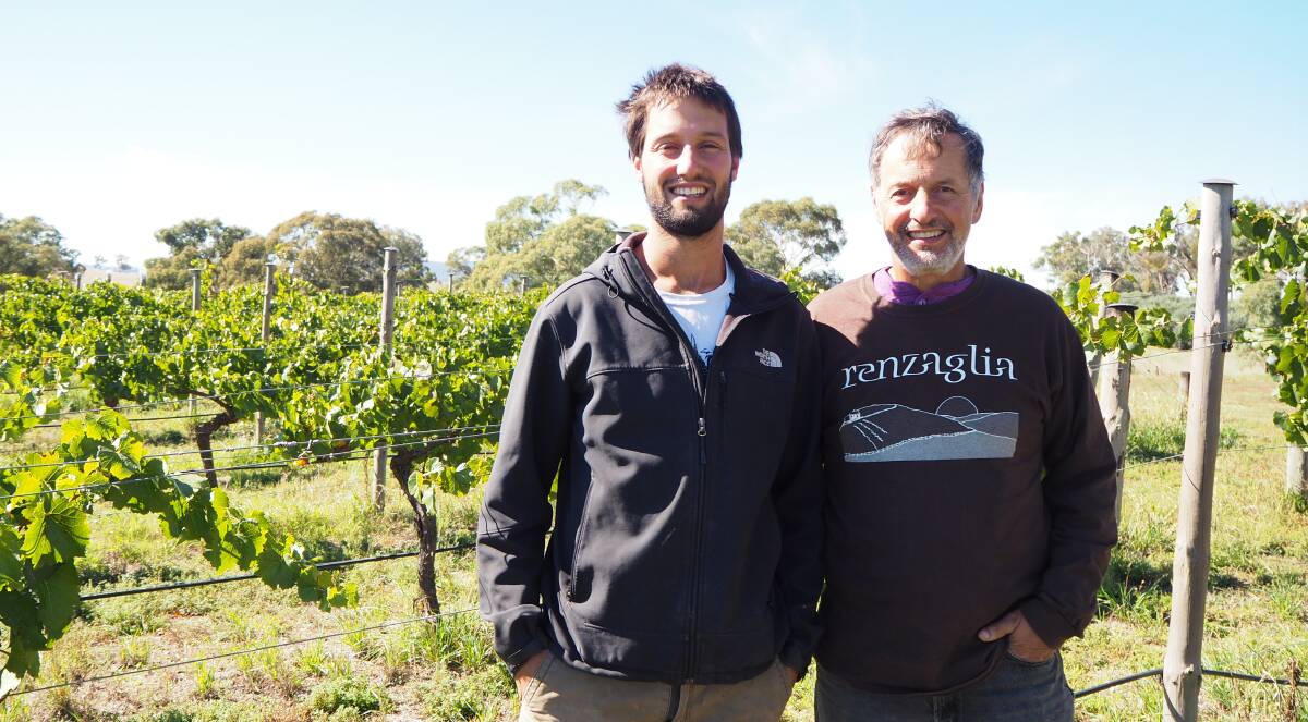 RIPE FOR HARVEST: Sam and Mark Renzaglia of Renzaglia Wines will be hosting their second annual Harvest Long Lunch this Sunday. Photo: SAM BOLT 040119sbrenz1