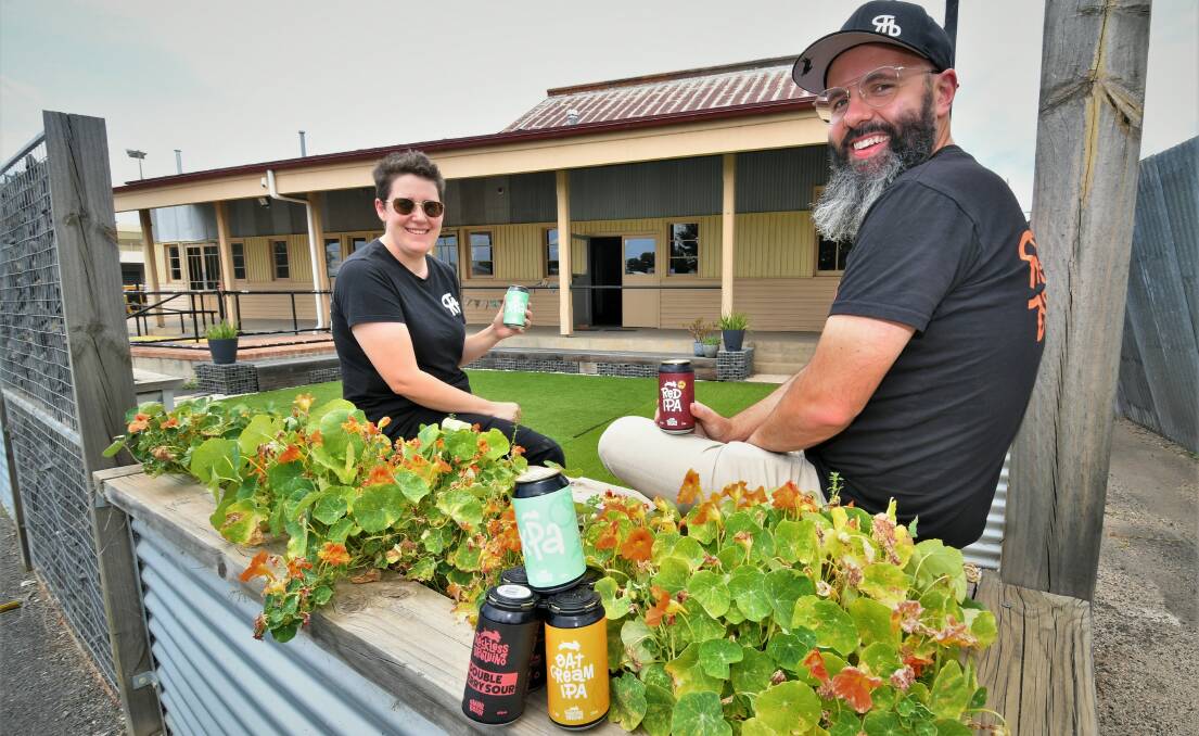 NEW SITE FOR BREWERY: Reckless Brewing co-owners Grace Fowler with Jarrod Moore at Crago Mill on Monday. Photo: CHRIS SEABROOK 011722creckless1