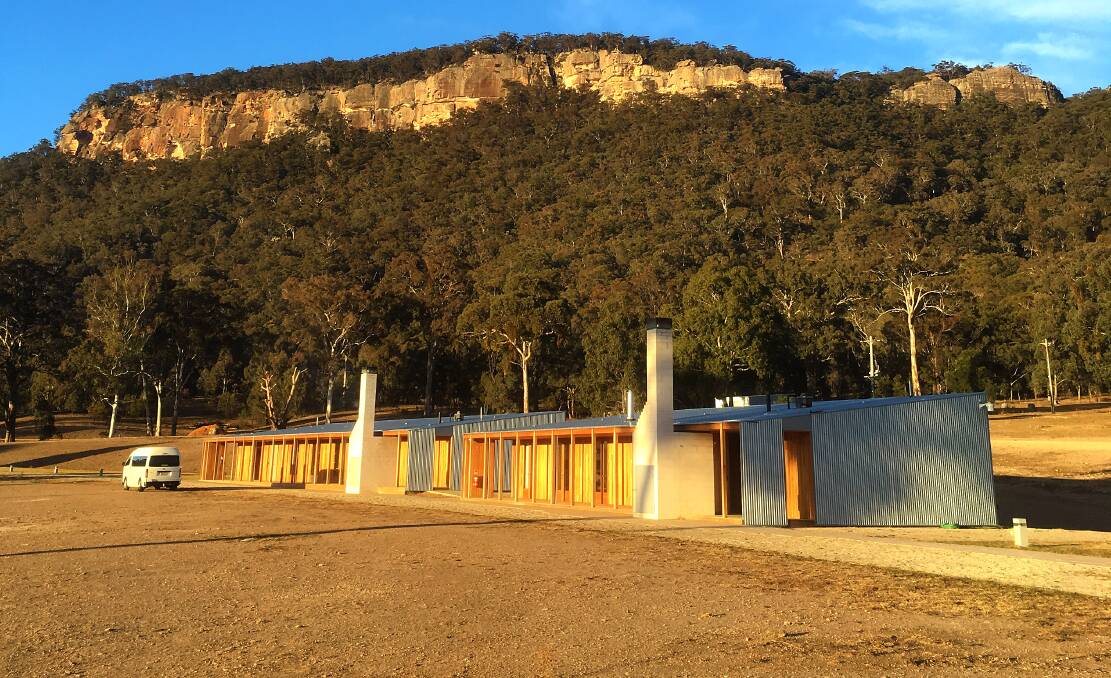 SPECTACULAR BACKDROP: Hines Construction has been commended for building a new campus for a Sydney school at Wolgan Valley, near Lithgow. Photo: SUPPLIED