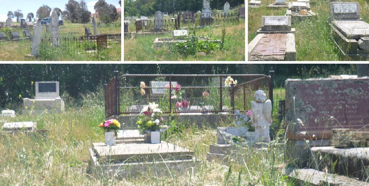 OVERGROWN AND HAZARDOUS: The current state of the cemetery at Georges Plains, which has a local resident calling out for a renewed effort to maintain the site. Photos: SUPPLIED