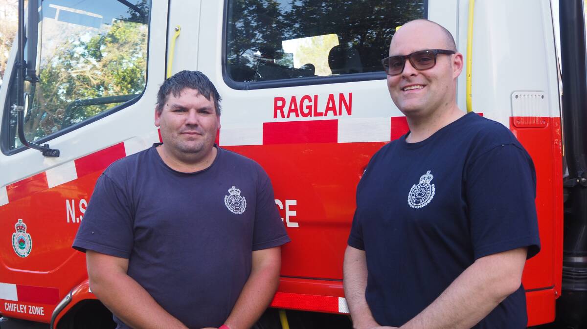 WELL PREPARED FOR SUMMER: Raglan Rural Fire Brigade captain Gareth Sutton with recent recruit William Melz. Photo: SAM BOLT