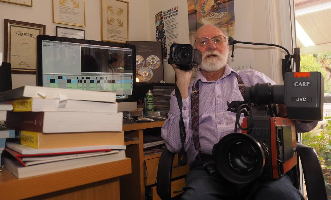 THE OLD AND THE NEW: Bathurst video producer Bruce Ryan has spent nearly three decades filming local events around the local community. Photo: SAM BOLT.