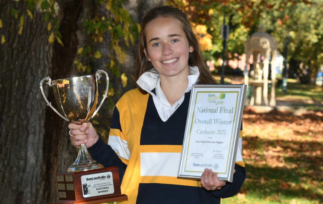 HIGH ACHIEVER: Bathurst High Campus school captain Zoe Peters has been named the national Lions Youth of the Year. Photo: CHRIS SEABROOK