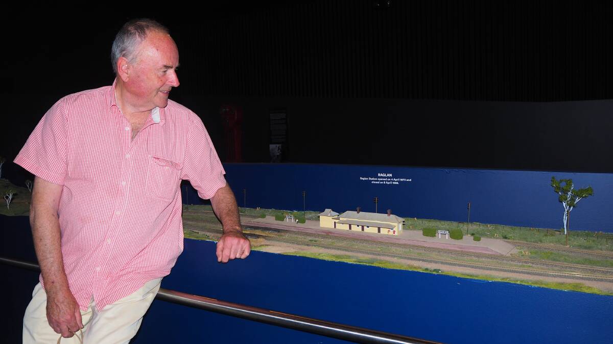 SNAPSHOT OF THE PAST: Bathurst Heritage Action Network convenor Sandy Bathgate with a model of the Raglan railway station at the Bathurst Rail Museum. Photo: SAM BOLT