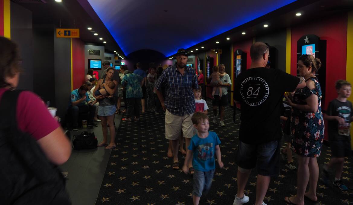 BUSY: Families flocked to Metro Cinemas Bathurst on Boxing Day for a stunning roster of new feature films. Photo: SAM BOLT 122618sbmetr1