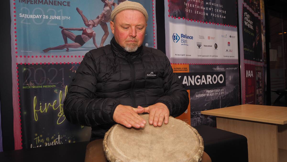 RHYTHMIC: Local musician Rob Shannon will be hosting a series of drumming workshops at BMEC from next Monday. Photo: SAM BOLT