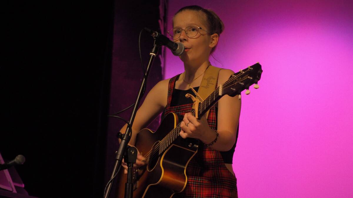 SUPPORT ACT: Bathurst High Campus Year 11 student Lily Morgillo performed a well-received curtain raiser set at the event. Photo: SAM BOLT