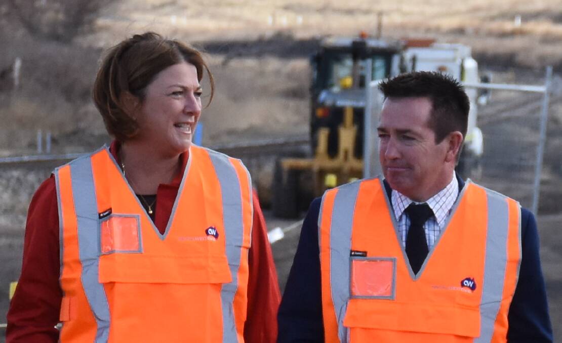 COMPETITION: Oxley MP and Minister for Water Melinda Pavey [pictured with Mr Toole at Georges Plains in 2018] will also contest the NSW Nationals leadership, with Agriculture Minister Adam Marshall also rumoured. Photo: NADINE MORTON