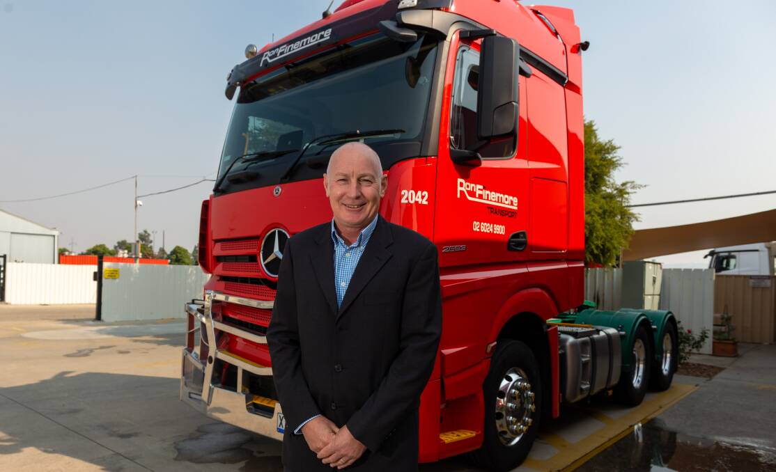 ON THE ROAD: Ron Finemore Transport managing director Mark Parry said the border closure hasn't been a problem. Photo: SUPPLIED