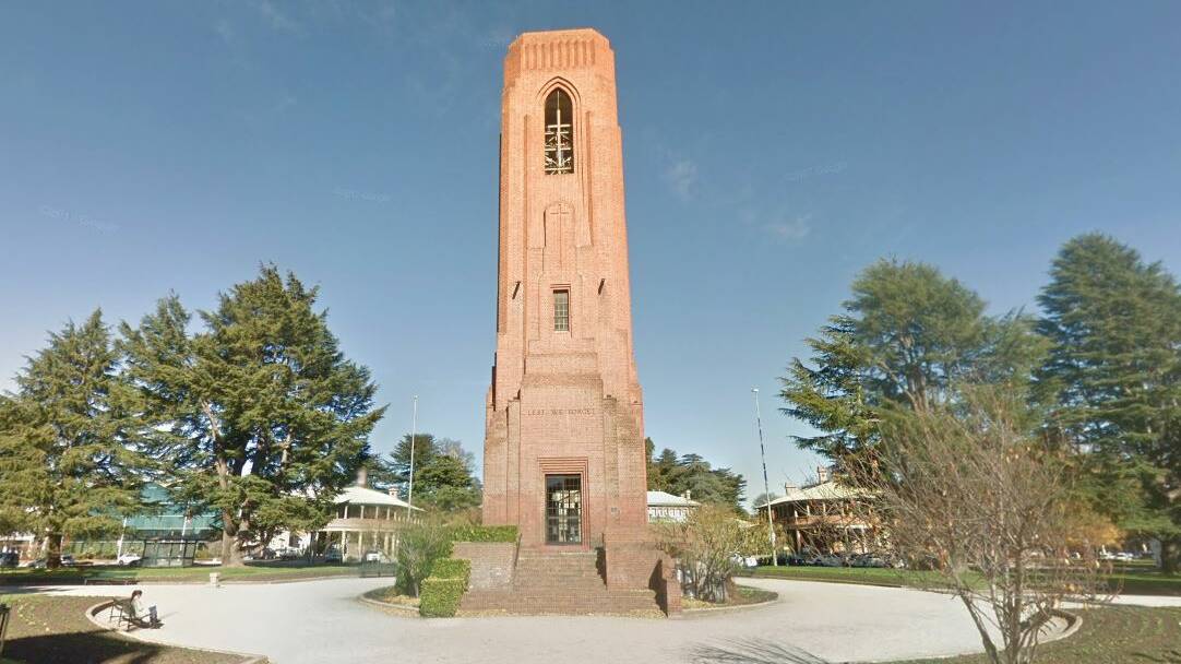 UPGRADE PLANNED: A $450,000 upgrade of the Bathurst War Memorial Carillon is currently before Bathurst Regional Council. Photo: GOOGLE STREET MAP
